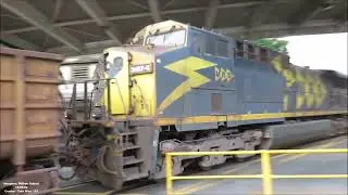 GE AC44i #3462-5 e #3467-6 composição com 136 vagões modelo GDU.