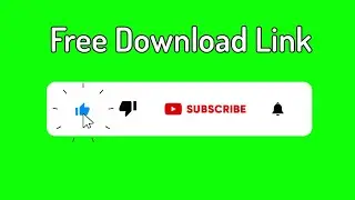 YouTube Subscribe Button Green Screen, With Sound, Bell Icon, Like Button, No Copyright