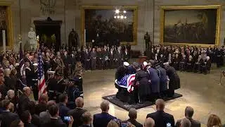 Jimmy Carter funeral: Casket enters US Capitol rotunda, where former president will lie in state