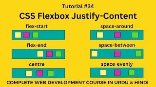 Justify Content CSS | CSS Flexbox Justify-Content | Web Development Tutorials #34