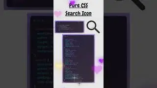 *Free Source Code* Pure CSS Search Icon | Search Icon with HTML and CSS 😍😍