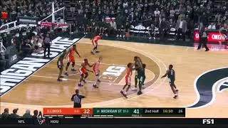 Cassius Winston #5 O and D vs  Illinois (21 Pts 6 Asts)