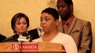 Ferguson protester Chris Schaefer assault press conference
