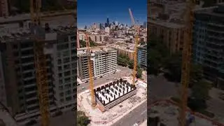 AI Time-Lapse: Realistic 4K Construction of a Modern Apartment Building in the City | Sora 2