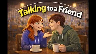 Everyday English Dialogue | Friends Talking in a Caf&eacute; 🍕☕ | Easy English Story
