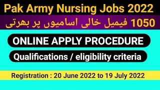 Pak Army Nursing Jobs 2022- Through AFNS | latest female nursing jobs in pak army 2022 | AFNS jobs |