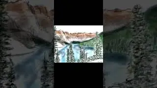 Glacier Lake: Inspirational Landscape - POP ART Sketch