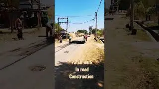 construction of road patch work in road best road construction #construction #civilengineer #ytshort