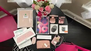 iPad Air 4 Rose Gold Unboxing | Pink accesories | AESTHETIC ASMR | keyboard Logitech