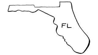 How to Draw Florida Outline Map | Easy USA Map Drawing | Step by Step Tutorial