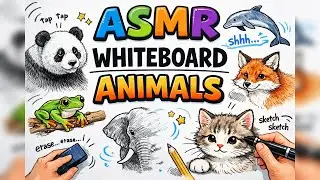 ASMR Whiteboard | Draw Animals