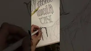 Леттеринг, процесс рисования. Lettering, drawing process