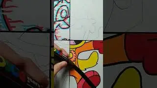 Drawing DogDay in four diferents styles (ALL PARTS) ! #shorts #posca #dogday #allparts