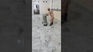 Ziarat white grey marble polish work #construction #marbledesign #floor marble #homedecor #video