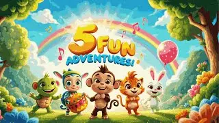 Fun Kids Stories Songs |Tina the Turtle Max the Monkey Zara the Zebra Camy the Chameleon Benny Bunny
