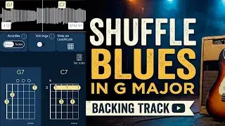 Learn to Play this Shuffle Blues in G Major | Upbeat Backing Track (With Full Chords)