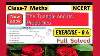 Maths Class 7 NCERT Solutions Chapter Triangle and its Properties Ex 6.4 Zam education 