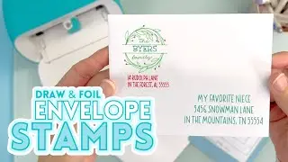 Stunning Envelope Stamps With Cricut Joy || Use Pens & Foil