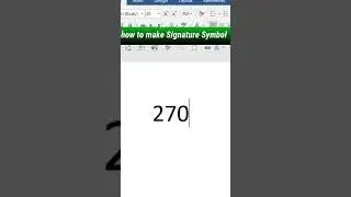 how to make signature symbol in ms word #shorts #Excel