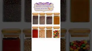 Airtight Glass Jars for Kitchen | Stylish Food Storage Containers #GlassJars #KitchenStorage #shorts