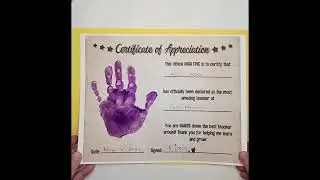 Teacher Appreciation Handprint Craft, Teacher Appreciation Gift Idea #teacherappreciationday #diy