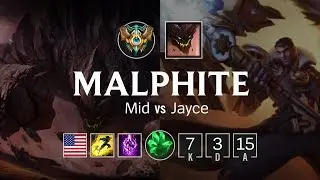 Malphite Mid vs Jayce - NA Challenger Patch 8.20