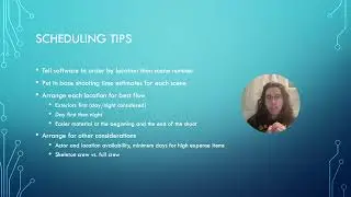 PreProduction Script Breakdown and Scheduling Tips Review