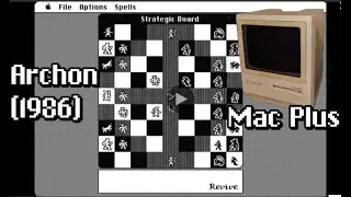 Let's play Archon (1986) on a real Mac Plus