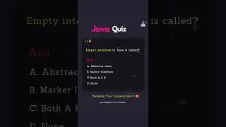 Java Quiz Part-1 #java #coding #quiz #quiztime
