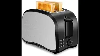 2 Slice Toaster CUSIBOX Wide Slot Toaster 2 Slice Best Rated Prime with Pop up Reheat Defrost Cancel