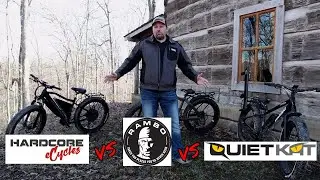 Rambo VS QuietKat VS Hardcore eBike Comparison Test by Mike's Archery