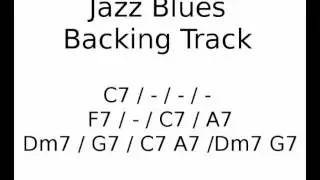 Jazz Blues backing track in C