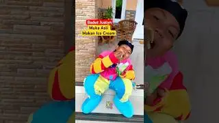 Badut Mampang Justyn Makan Ice Cream #shorts #shortvideo #badutmampang #frog #lucu #funny #badut