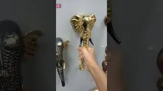 Gold elephant door handle