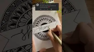 Easy mandala art for beginners🌷✨|Name mandala|Simple mandala patterns|Mandala shorts|Black mandala
