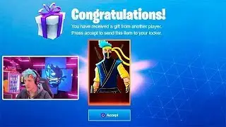 EPIC GAMES GIFTS NINJA HIS OWN CUSTOM SKIN! *SPEECHLESS* Fortnite FUNNY & SAVAGE Moments Season 7