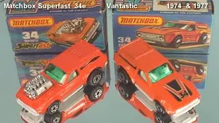 Diecast Models Matchbox Superfast  Vantastic   1974 & 1977 variations