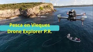 Pesca en Vieques.Un Pescador y un Drone. Drone Explorer PR. Fly Fishing