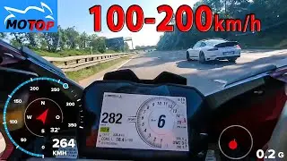 Ducati Panigale V4 (2019) - 100-200km/h ACCELERATION - GPS measured
