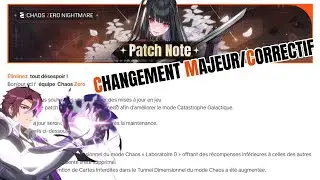 DETAIL DU PATCH NOTE EN COURS SUR CHAOS ZERO NIGHTMARE
