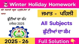 pseb class 1st punjabi winter holiday homework solution #pseb #solution #wiseroban