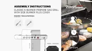Royal Gourmet&reg; SG6002R&SG6002RC CLASSIC 6-BURNER GAS GRILL WITH SIDE BURNER | Assembly Instructions