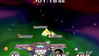 Super Smash Bros. Melee Gameplay #3 - Mario VS Fox VS Captain Falcon VS Donkey Kong