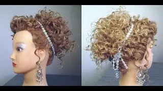 Penteado de festa para cabelo cacheados ou crespo - Party hairstyle for curly or frizzy hair