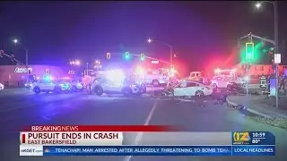 Multiple vehicles crash after deputies chase suspect in east Bakersfield
