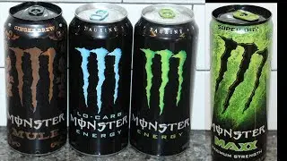 Monster Mule Ginger Beer, Monster Energy Low-Carb & Original, обзор Monster Maxx