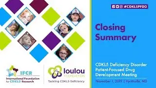 CDKL5 PFDD Meeting - Closing Summary