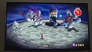 Super Mario Galaxy - special fight - Bouldergeist's Daredevil Run