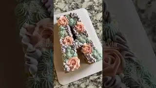 My Alivia turns 11 this weekend 😍 #cookiecake #lettercake #asmr #cakevideos #cakedecorating #cake