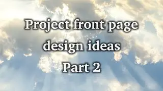Front page design ideas for projects | project designs | kids project ideas #yt #youtubevideos #feed